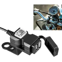 24.Se Vattentät Dubbel USB-port till motorcykel 5V 1A/2,1A