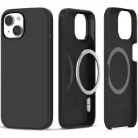 Tech-Protect MagSafe iPhone 15-fodral i silikon - matt svart