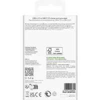 Puro TPE 10W USB-A - USB-C-kabel 3m - Vit