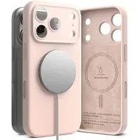 Ringke Silikon Magnetiskt MagSafe Fodral för iPhone 17 Pro Max - Rosa