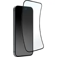 Puro Flexible Glass D3O Hybridglas med svart ram för iPhone 16 Pro