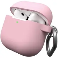 KEYBUDZ Elevate Series Skydd med nyckelring till Airpods 4th Gen - Rosa
