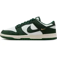 Nike Låg sneaker 'DUNK' mörkgrön / vit