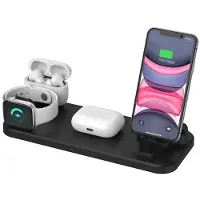 24hShop 6i1 Laddstation för Apple Airpods, Watch & iPhone - Svart