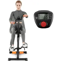 24hShop Motionscykel med LCD-skärm och massage – Svart/Gul