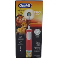 Oral-B Kids VITALITYPROLIONK, Barn, Roterande och oscillerande tandborste, Daglig vård, Super sensitive, Multifärg, 2 min, Röd