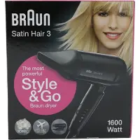 Braun Satin Hair 3 Style&Go HD350, hair dryer (black)
