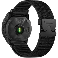 24hShop Nylonarmband till Gamin 26 mm - Svart