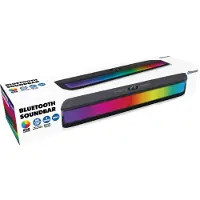 24hShop Bluetooth soundbar med RGB LED / kompakt högtalare med ljuseffekt för musik, film och gaming