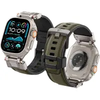 Spigen DuraPro Armor Armband för Apple Klocka 44 / 45 / 46 / 49 mm - Grön