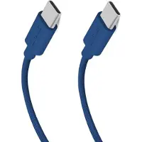 SBS TECABLETISSUETCCB USB-C - USB-C 1,5m 60W flätad kabel - blå