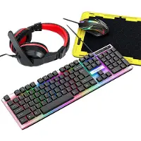24hShop Gamingpaket med med tangentbord, mus, headset och musmatta