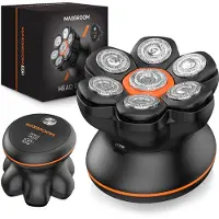MAXGROOM JK-1688 Elektrisk rakapparat för huvud och skägg - Svart / Huvudrakapparat / Rakapparat