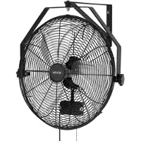 Vevor Väggmonterad fläkt, 450 mm väggmonterad hängande fläkt med IP44-skydd, 3 hastigheter, lång luftflödesräckvidd, justerbar rotationsvinkel, kraftfull för industri, kommersiella lokaler, garage, ve