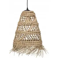 Atmosphera boho hänglampa i flätad straw LAHYS, Ø 28 cm