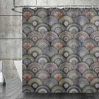 Chic Home Mandala Boho Duschdraperi Färgglatt Blommigt Badrumsdraperi för Hem Badkarsdekoration Vattentätt Polyestertyg med Krokar W200xH180cm