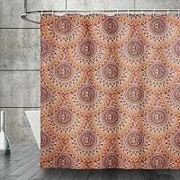 Chic Home Mandala Boho Duschdraperi Färgglatt Blommigt Badrumsdraperi för Hem Badkarsdekoration Vattentätt Polyestertyg med Krokar W120xH180cm