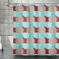 Chic Home Mandala Boho Duschdraperi Färgglatt Blommigt Badrumsdraperi för Hem Badkarsdekoration Vattentätt Polyestertyg med Krokar W180xH200cm