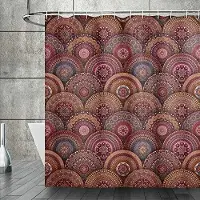 Chic Home Mandala Boho Duschdraperi Färgglatt Blommigt Badrumsdraperi för Hem Badkarsdekoration Vattentätt Polyestertyg med Krokar W180xH200cm