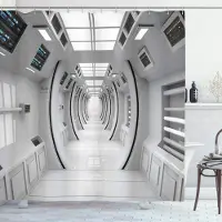 Chic Home Fabrik Han Solo i Karbonit Tyg Duschdraperi Mjuk Polyester Grå Badrumsgardin Set Tillbehör för Heminredning med Krokar W90xH180cm