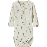 Lil´ Atelier Lil' Atelier Body l/ä - Rib - NbmGavo - Turtelduva/DRAKAR - - 2 år (92) - Body L/Ä