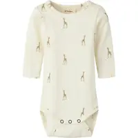 Lil´ Atelier Lil' Atelier Body l/ä - Rib - Nbngavo - Turtledove/Giraffe - - 62 - Body L/Ä