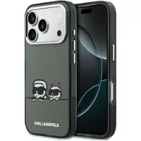 Karl Lagerfeld IML Karl & Choupette Peekaboo Logo MagSafe-fodral för iPhone 17 Pro Max - Svart