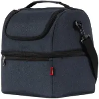 24hShop Kylväska med axelrem kompakt / isolerad lunchväska 24,5 cm / kylbag liten / matväska med fack / kylväska vardag