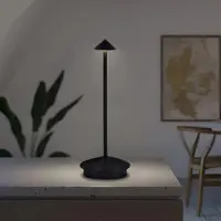24hShop Svart bordslampa med 3 ljusstyrkor och touch-kontroll
