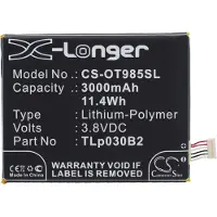 24hShop Batteri till SmartPhone, Mobil för Vodafone Smart 4 Power, OT-985N