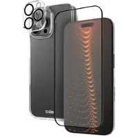 SBS -set med D3O-teknik för iPhone 16 Pro Max - fodral + glasskärm och kameraskydd - transparent