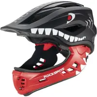 RockBros TT-32005 Shark barnhjälm med avtagbar hakskydd storlek M (54-58) svart