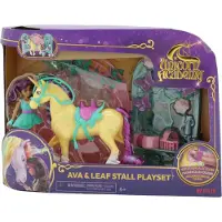Unicorn Academy Leksaksfigurer - Ava &amp; Leaf Stall - - One Size - Leksaksfigur