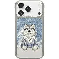Nimmy Gentle Pets Series Dog MagSafe-fodral för iPhone 17 Pro Max - grå
