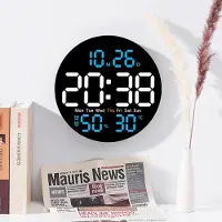 24.Se Digital väggklocka med temperaturmätare
