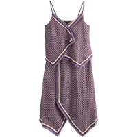 Next Strandklänning blå denim / choklad / bordeaux / vit