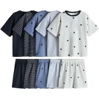 The Set Pyjamas kräm / marinblå / royalblå / pastellblå