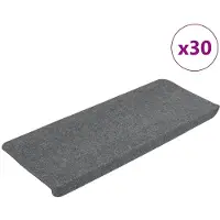 vidaXL Trappmattor självhäftande 30 st grå 65x24,5x3,5 cm