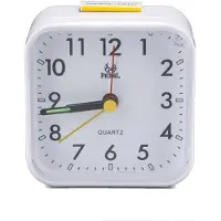 24hShop Tyst analog väckarklocka - vit