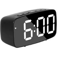 24.Se LED Väckarklocka Arc med vita siffror - Svart