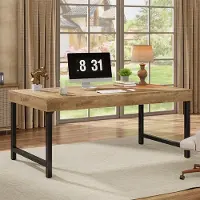 24hShop Matbord 140x80cm / rektangulärt matsalsbord för 6 personer / rustikt köksbord i industriell stil