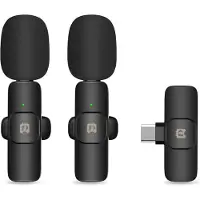 24hShop Puluz Trådlösa Lavalier Mikrofoner med USB-C-mottagare