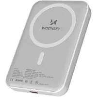 Wozinsky Powerbank 10000mAh med magnetisk laddning, USB-C och trådlös snabbladdning upp till 15W
