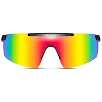 24hShop Sportglasögon med spegelglas - Svart/Regnbåge