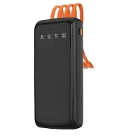 Dudao K6Pro Universal 10000mAh Power Bank med USB-kabel, USB typ C, Lightning Svart (K6Pro-svart)