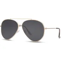 24hShop Pilot Glasögon med guldbåge & svart lins