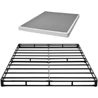 Vevor Boxspring, queen size-sängram med tvättbar tygduk, kraftig metallram för queen size-säng, 102 mm madrassfundament, maxvikt 1587,57 kg, enkel montering, 2010 x 1510 x 102 mm