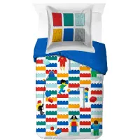 Licens LEGO påslakanset - 100% bomull - Juniorpåslakan 100x140 cm - LEGO klossar