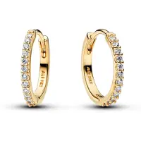 Pandora Timeless gulgallrade pavé hoop-örhängen 264649C01