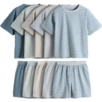 The Set Pyjamas kitt / rökblå / ljusgrå / petrol / pastellgrön